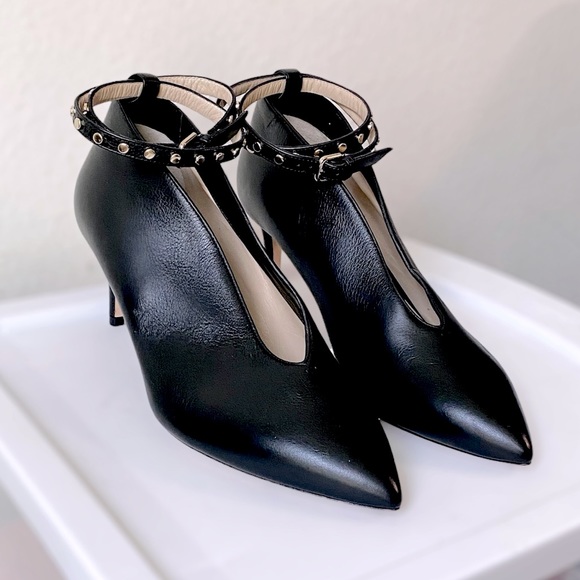 JIMMY CHOO “Lark 65” Black Leather Ankle Booties - Picture 2 of 16